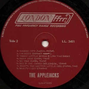 ApplejacksLP, The Applejacks, Decca, London, Megan Davies