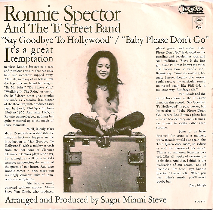 Listen: Say Goodbye To Hollywood (Mono) / Ronnie Spector & The E Street...